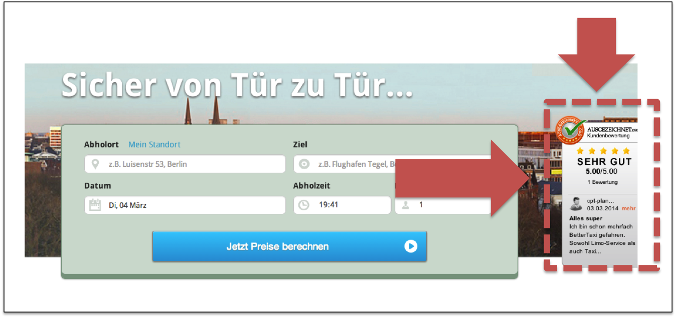 BetterTaxi führt Rating-System ein und ermöglicht Online-Zahlung