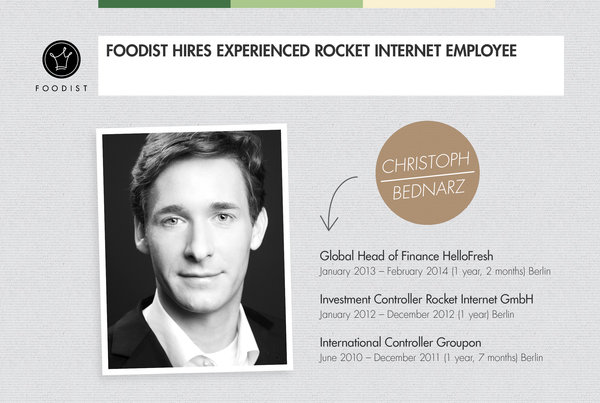 Foodist Hires Former HelloFresh Head of Finance