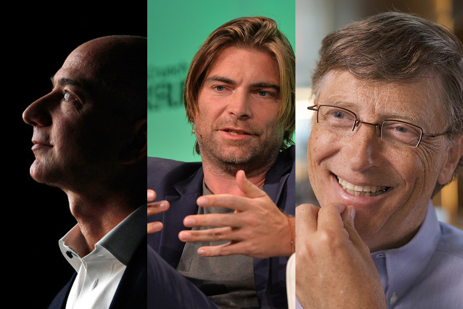 Jeff Bezos, Morton Lund und Bill Gates 