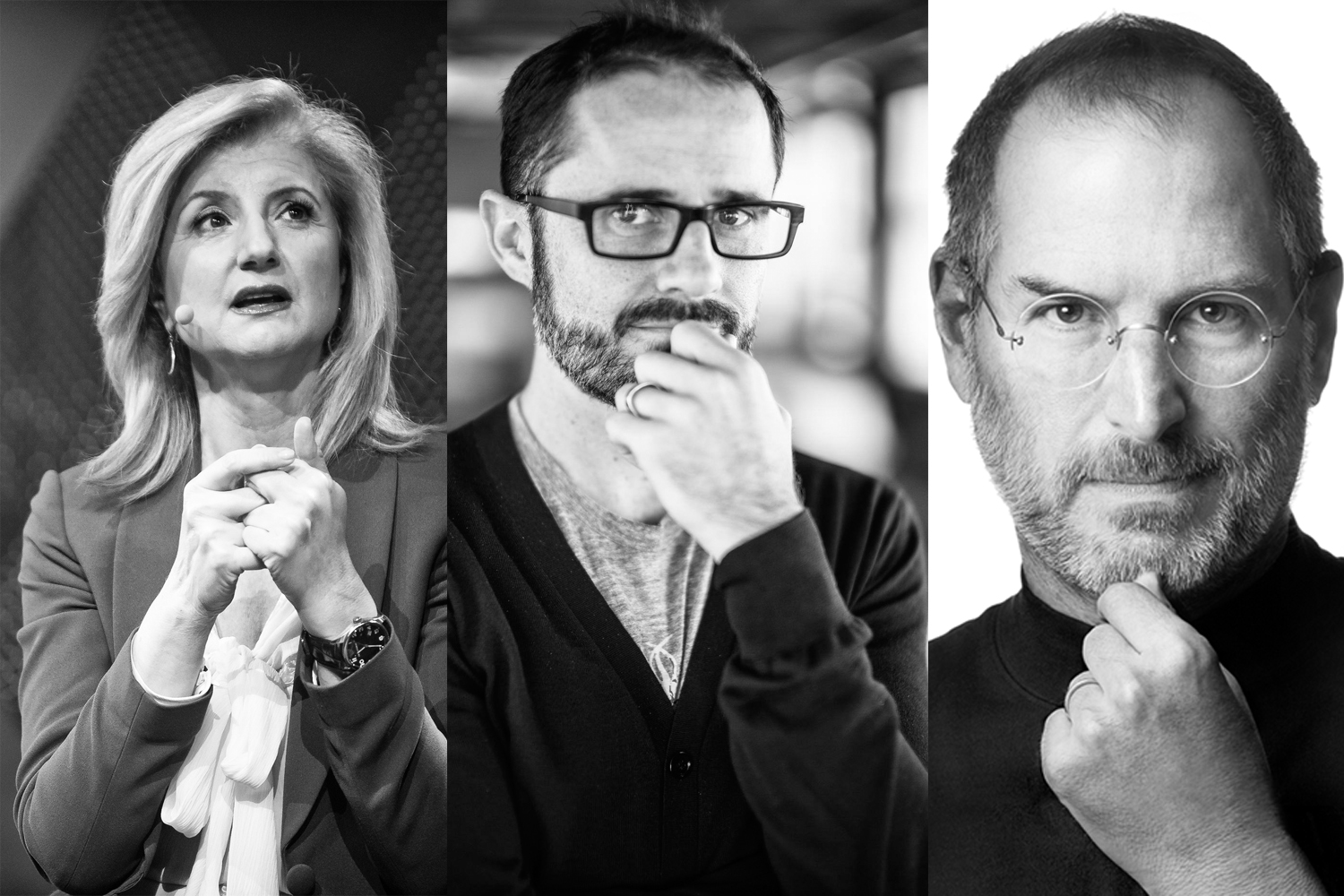 Arianna Huffington, Evan Williams und Steve Jobs