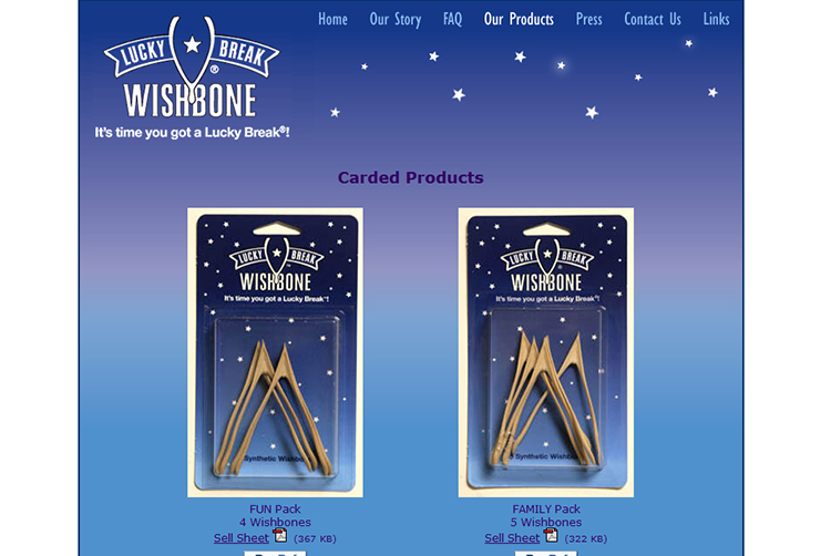 Screenshot der Website