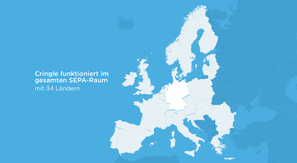 Cringle funktioniert im gesamten SEPA-Raum