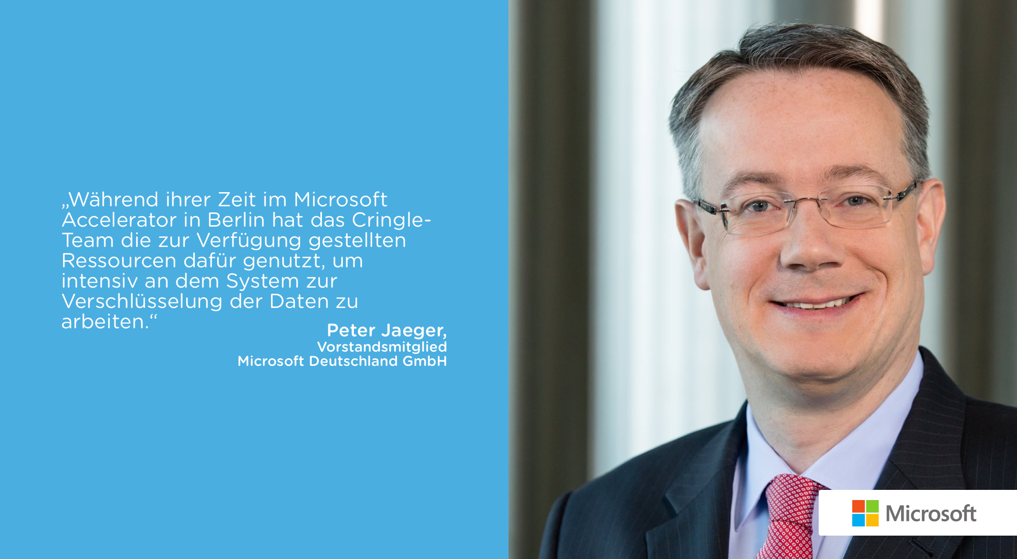 Peter Jäger von Microsoft zu Cringle 