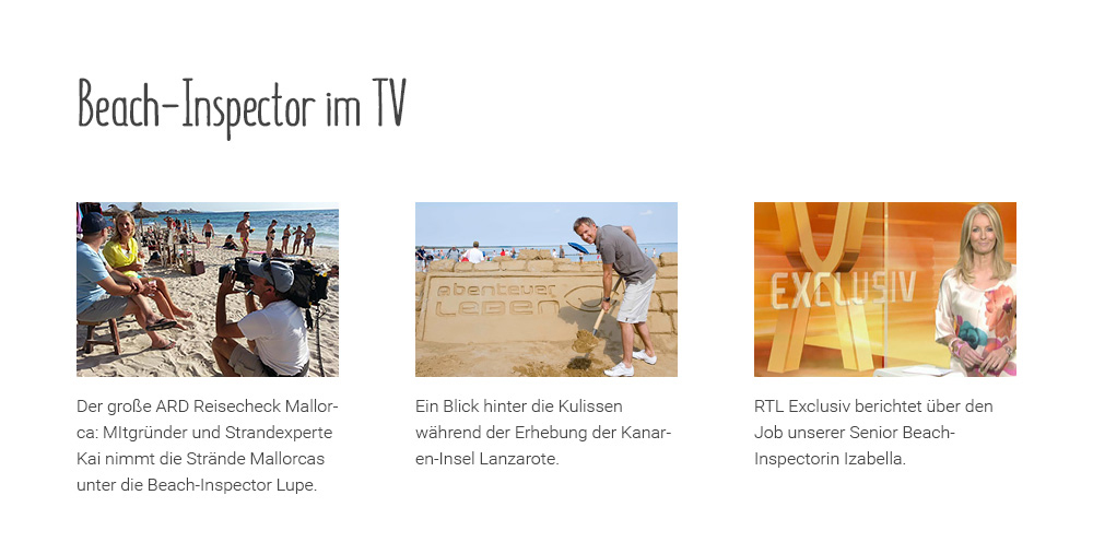 Beach-Inspector im TV