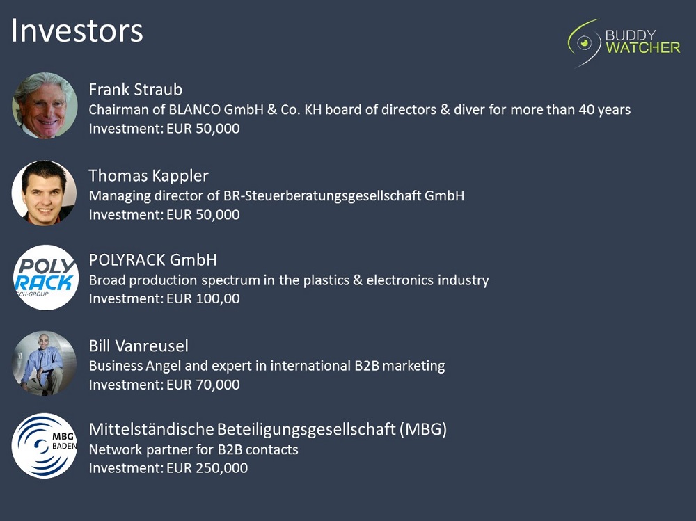 Buddy-Watcher Investors and Business Angels