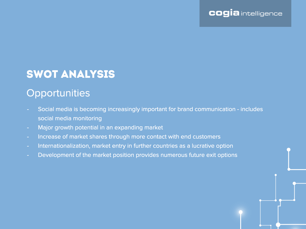 SWOT - Opportunities Cogia
