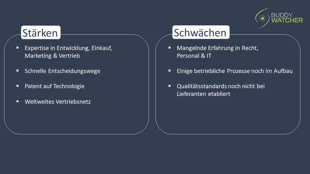 Buddy-Watcher - Stärken und Schwächen