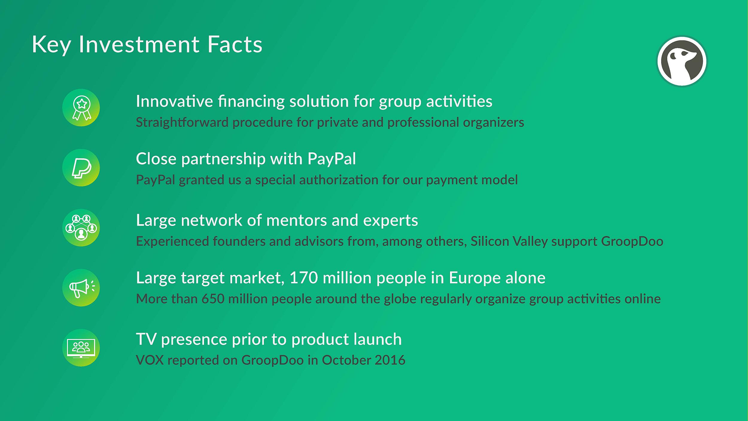 GroopDoo - Key Investment Facts