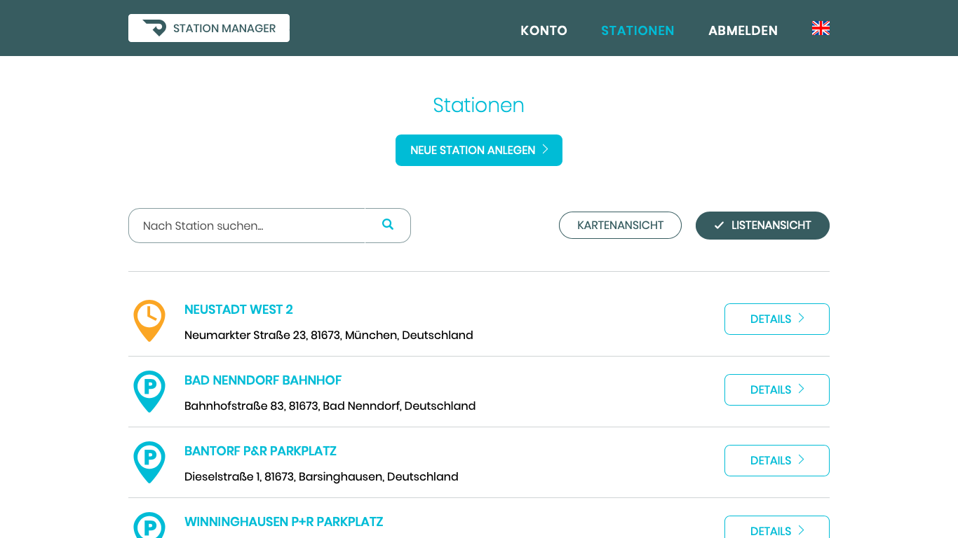 Rydies - Station Manager Stationen