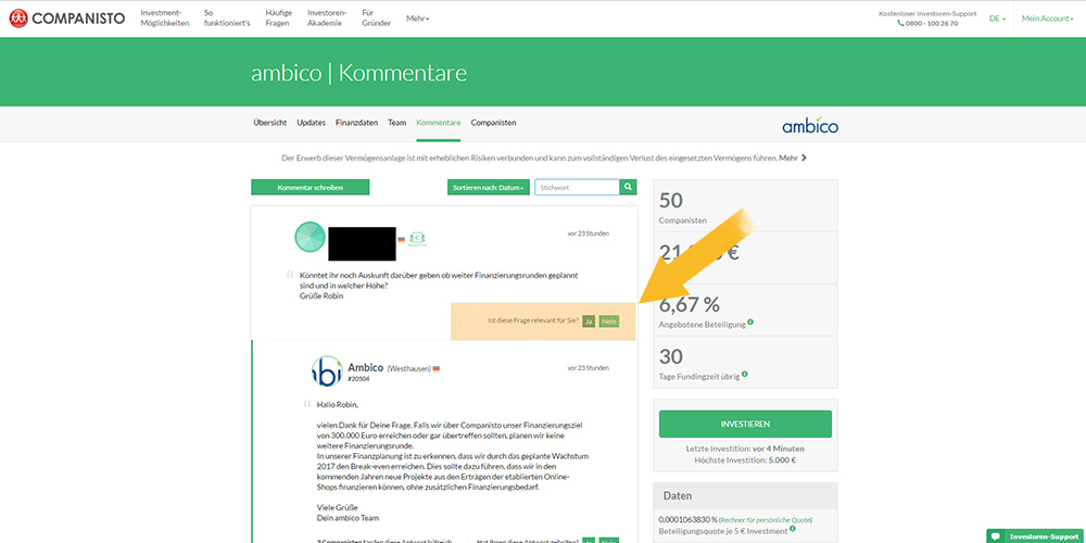 Companisto Screenshot Bewerten Companisto Screenshot Bewerten