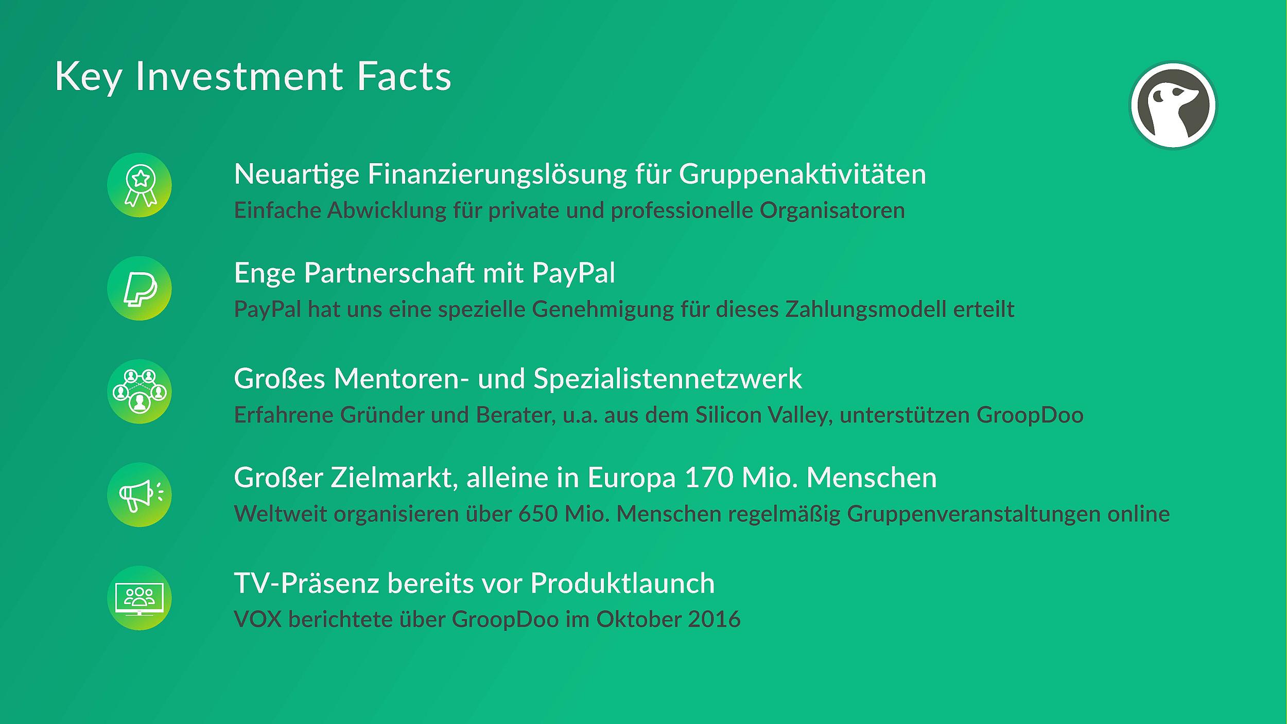 GroopDoo - Key Investment Facts