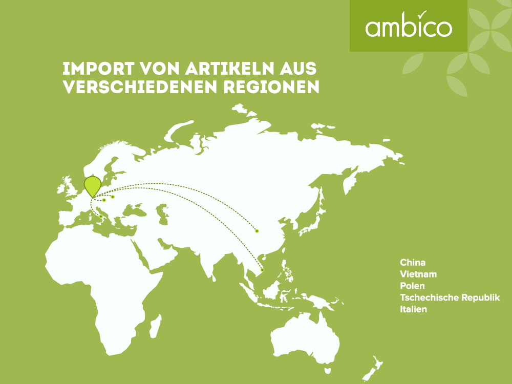 ambico - Import von Artikeln aus  verschiedenen Regionen