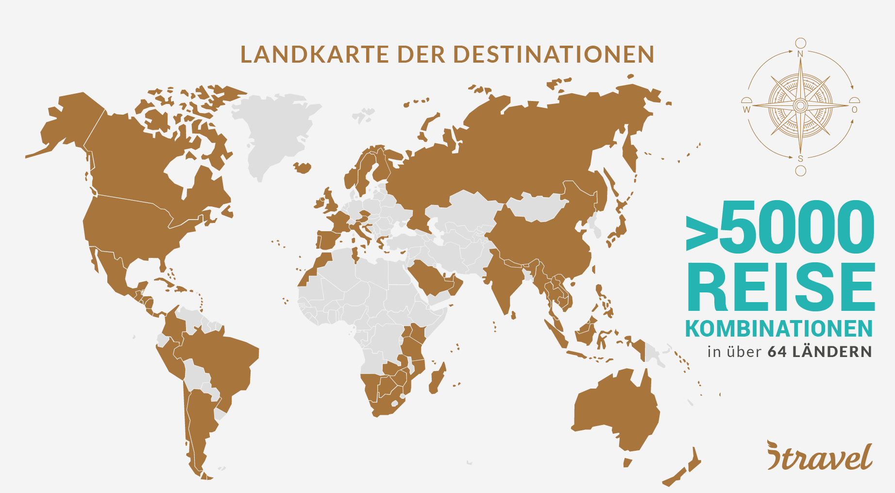 Landkarte der Destinationen