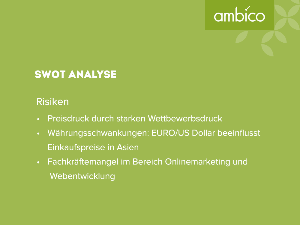 ambico - SWOT Analyse Risiken